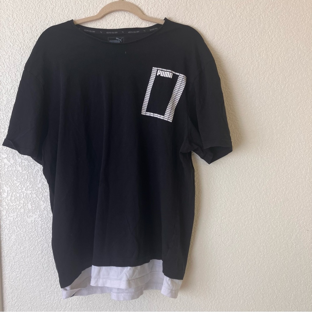 Puma Men's Black T-Shirt XL used good condition
